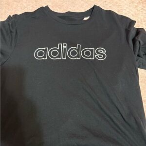 Women’s Adidas Black Tee with White Logo